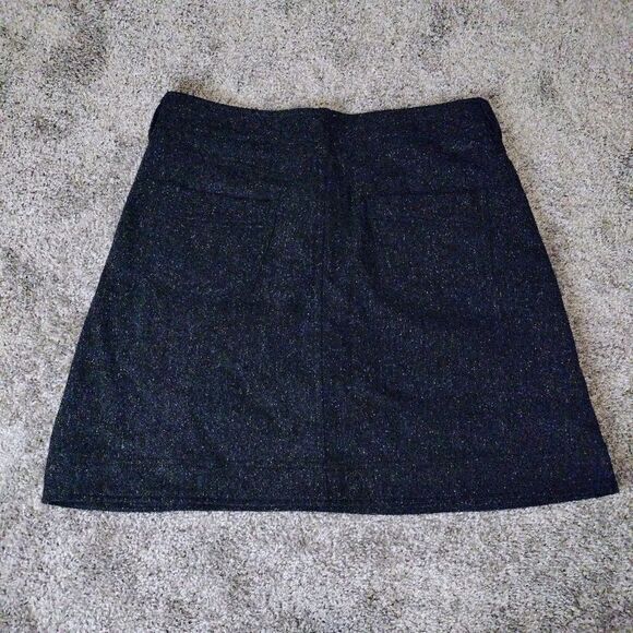 Vintage Woolrich Dark Grey Women's Wool Blend A Line Mini Skirt Sz 10 - Picture 6 of 6